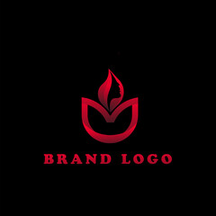 flower logo with and young flowers combination with beautiful woman