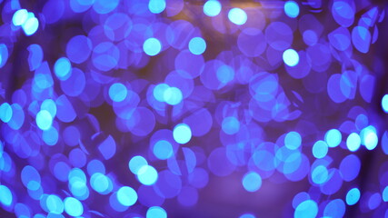 Bokeh of glowing light in the dark. Glittering bright flare luxury lantern light for celebration.