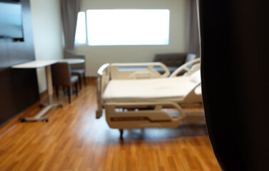 Abstract beautiful blur hospital interior for background