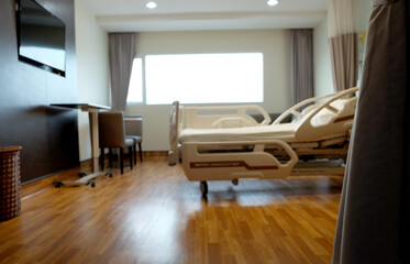 Abstract beautiful blur hospital interior for background