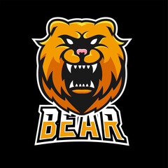 Bear sport or esport gaming mascot logo template, for your team