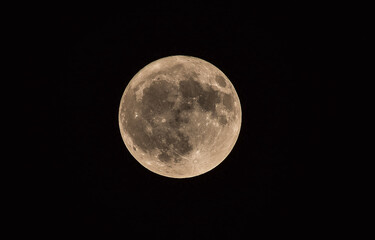 full moon over black