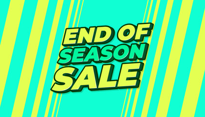 End of season sale banner. Sale banner template design.