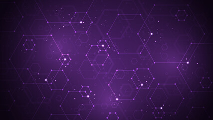 Obraz premium Vector background technology in the concept of data network.