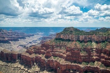 Arizona-Grand Canyon-North Rim-Cape Royal area viewpoints. This part of the Grand Canyon exhibits...