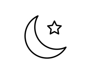 Moon line icon