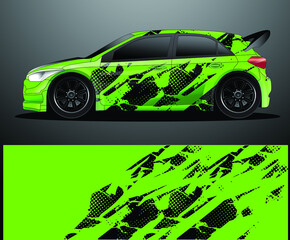 Rally car decal graphic wrap vector, abstract background