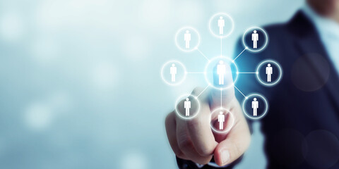 Human resource management and recruitment employment business concept