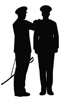 silhouette military officers shoulder insignia clip art preview