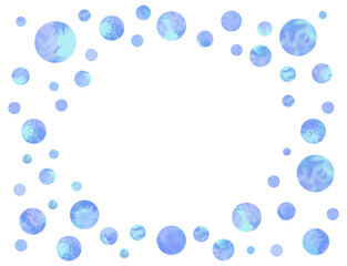 水玉模様の装飾枠

