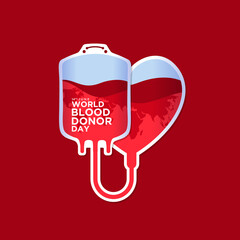 World Blood Donor Day illustration vector graphic of perfect for greeting card, background, invitation, madicine, web, icon, simple wallpaper, ornament