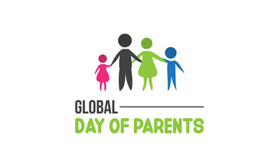 Global Day of Parents Vector Illustration. Parents Day Template for background, Banner, Poster, Card Awareness Campaign.