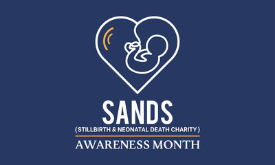 SANDS (Stillbirth and neonatal death charity) Awareness Month Concept Observed on Every June. background, Banner, Poster, Card Template Awareness Campaign.