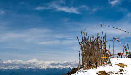 High mountain pass in Bhutan which attracts numerous local and international tourists. 