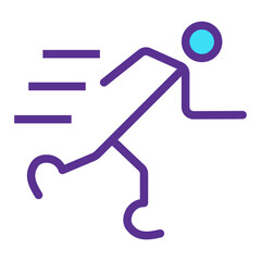 Running With Prosthetic Leg Icon