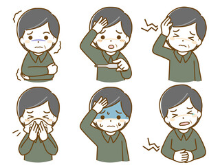 体調の悪い中年男性