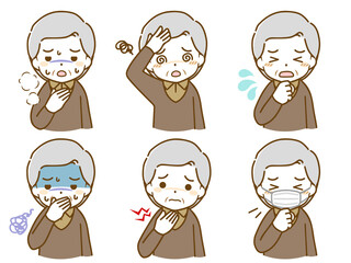 体調の悪い高齢男性