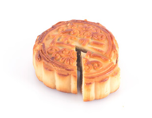 Cut moon cake