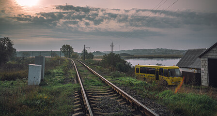 Fototapeta premium Autumn sunset