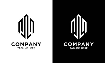 Abstract geometric logo building line art construction architecture for company, design inspiration.