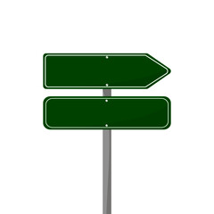 road sign isolated on a background. green traffic sign