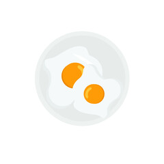 fried egg vector illustration