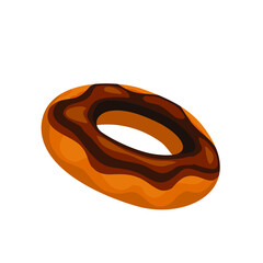 chocolate donut on a white background