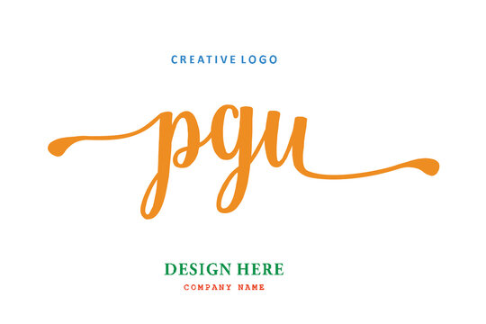 PGU lettering logo is simple, easy to understand and authoritative