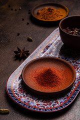 Paprika in a ceramic bowl