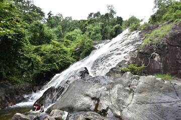 waterfall in the mountains Ton Nga Chang Waterfall