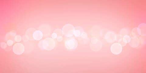 Abstract Bokeh circle burred light effects gradient  pink pastel colour background illustration 