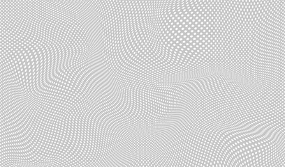 Fototapeta na wymiar Gray grid with dots. Geometric surface. Abstract banner