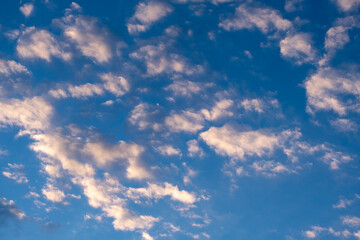 clouds at sunset, cirrocumulus, sunrise time,
