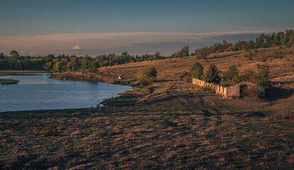 Faded nature in late summer and autumn