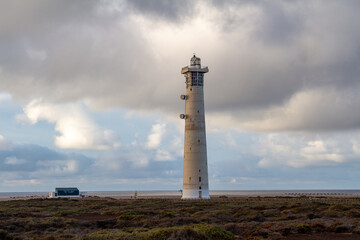 Leuchtturm am Strand von Fuerteventura