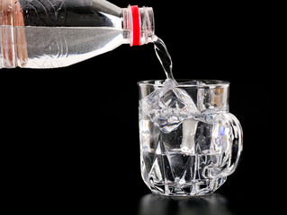 Ice water to cool off in summer