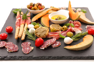 antipasto platter- buffet food assortment
