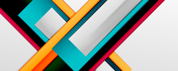 Color abstract lines trendy geometric background for business or technology presentation, internet poster or web brochure cover, wallpaper