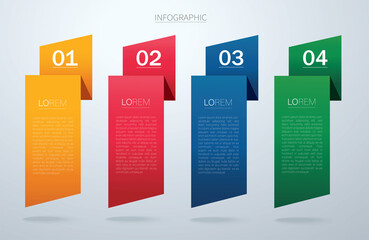 info graphic Vector template with 4 options. Can be used for web, diagram, graph, presentation, chart, report, step by step infographics. 
