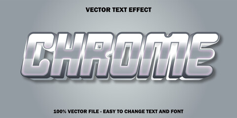 Download Chrome Editable Text Effect - Luxury Silver Font Style