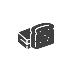 Toast bread vector icon