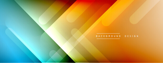 Dynamic lines abstract background. 3D shadow effects and fluid gradients. Modern overlapping forms