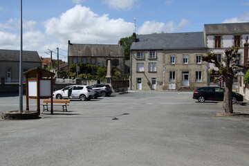 A French town square in Creuse.