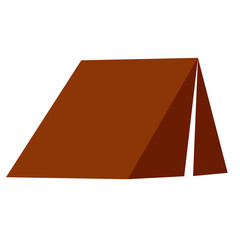 Vector tent in cartoon hand drawn flat style