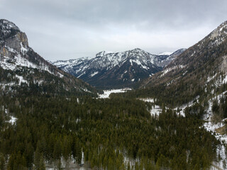 snow covered mountains