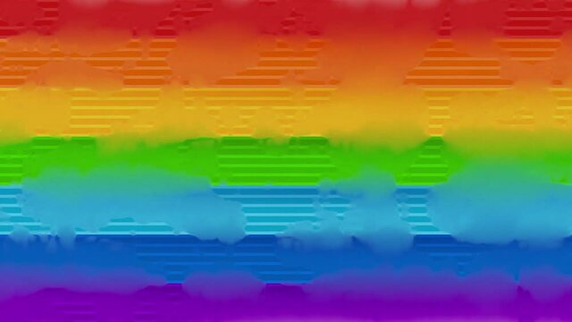 Pride month vector animated banner. Pride month concept. Rainbow background with waterolor effect. Creative image for social media, website. 4K 60FPS