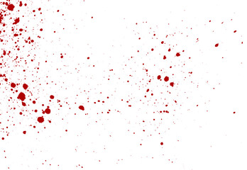 Blood dripping isolated on white background