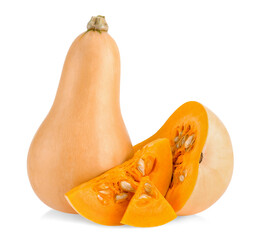 butternut squash isolated on white background