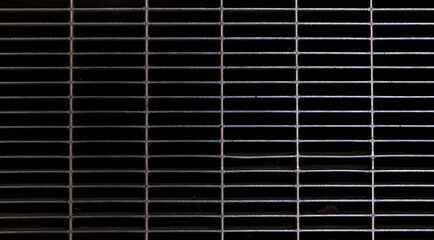 Steel heavy grating background texture.