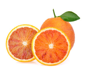 blood orange isolated on white background